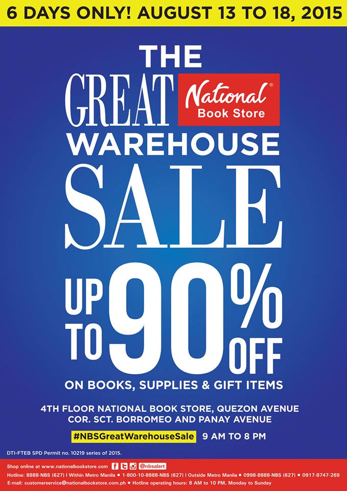 National Book Store The Great Warehouse Sale August 2015 — The