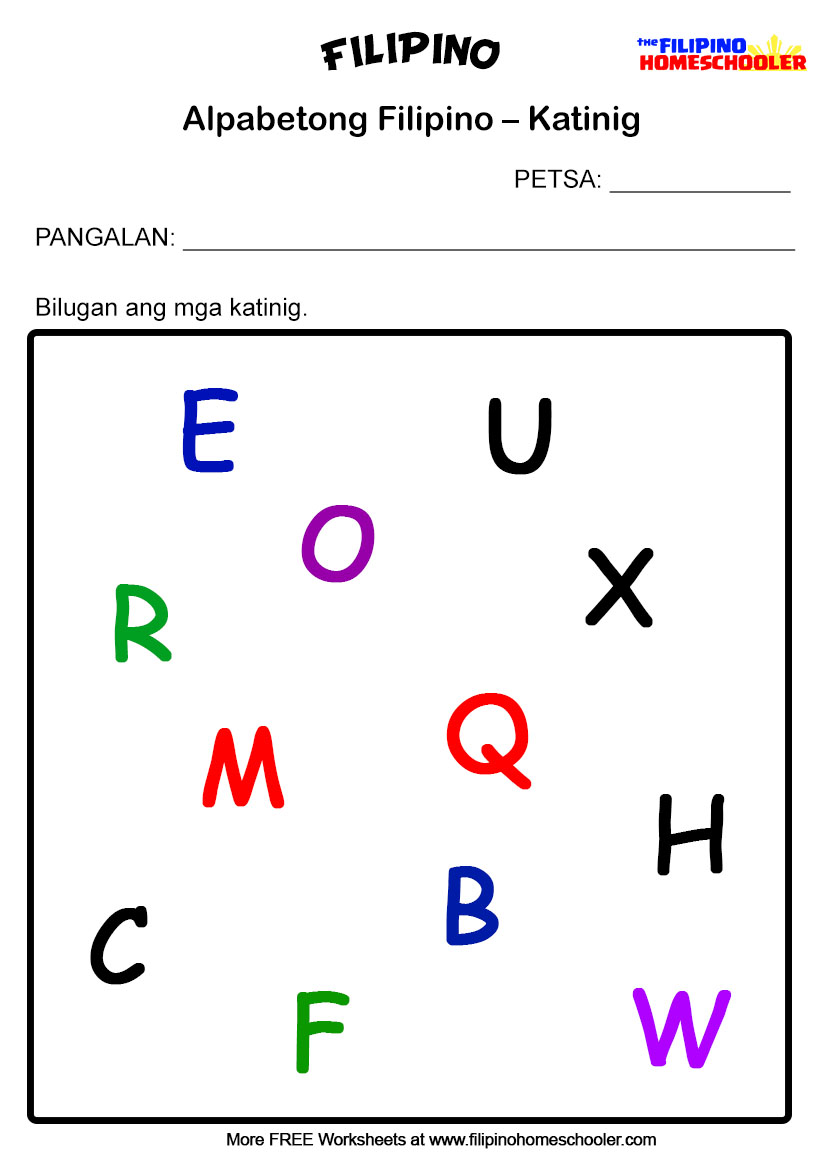 3 Free Katinig Worksheets (Set 1) — The Filipino Homeschooler