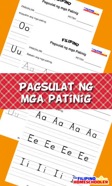 Pagsulat Ng Mga Patinig Worksheets — The Filipino Homeschooler