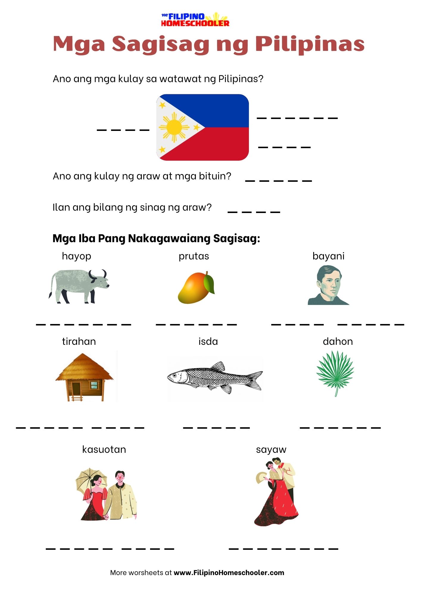 Mga Pambansang Sagisag Ng Pilipinas Araling Pilipino At Araling ...