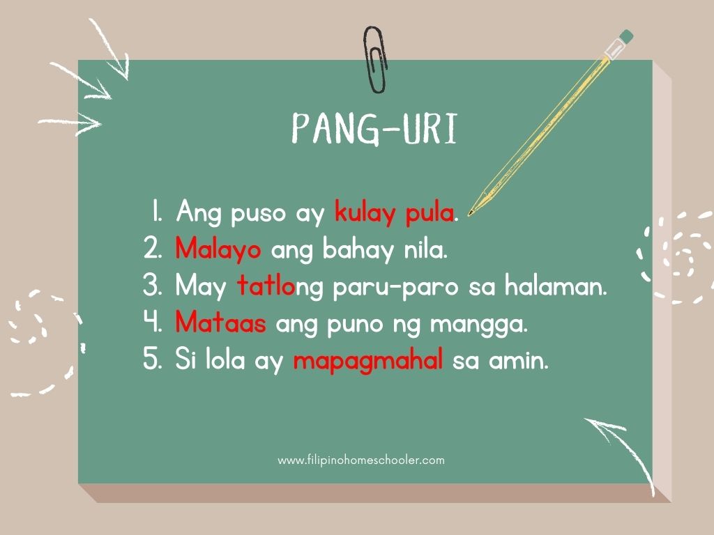 100+ Halimbawa Ng Pang-uri Sa Pangungusap — The Filipino Homeschooler