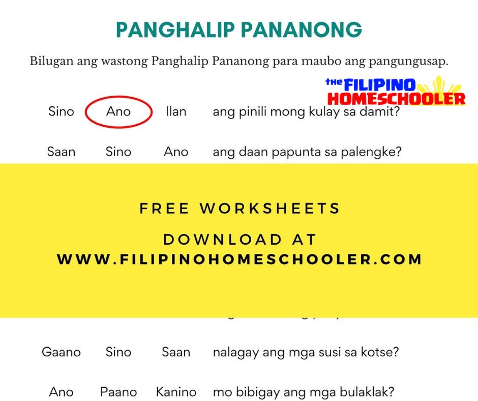 Nang O Ng - Free Filipino Worksheets — The Filipino Homeschooler